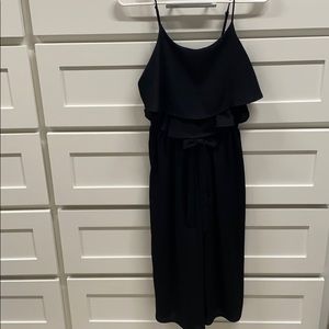 Black jumpsuit with spaghetti straps
